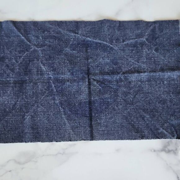 Geese canvas table cloth navy blue cream floral fringe trim bird aviary 1 piece - Picture 4 of 4